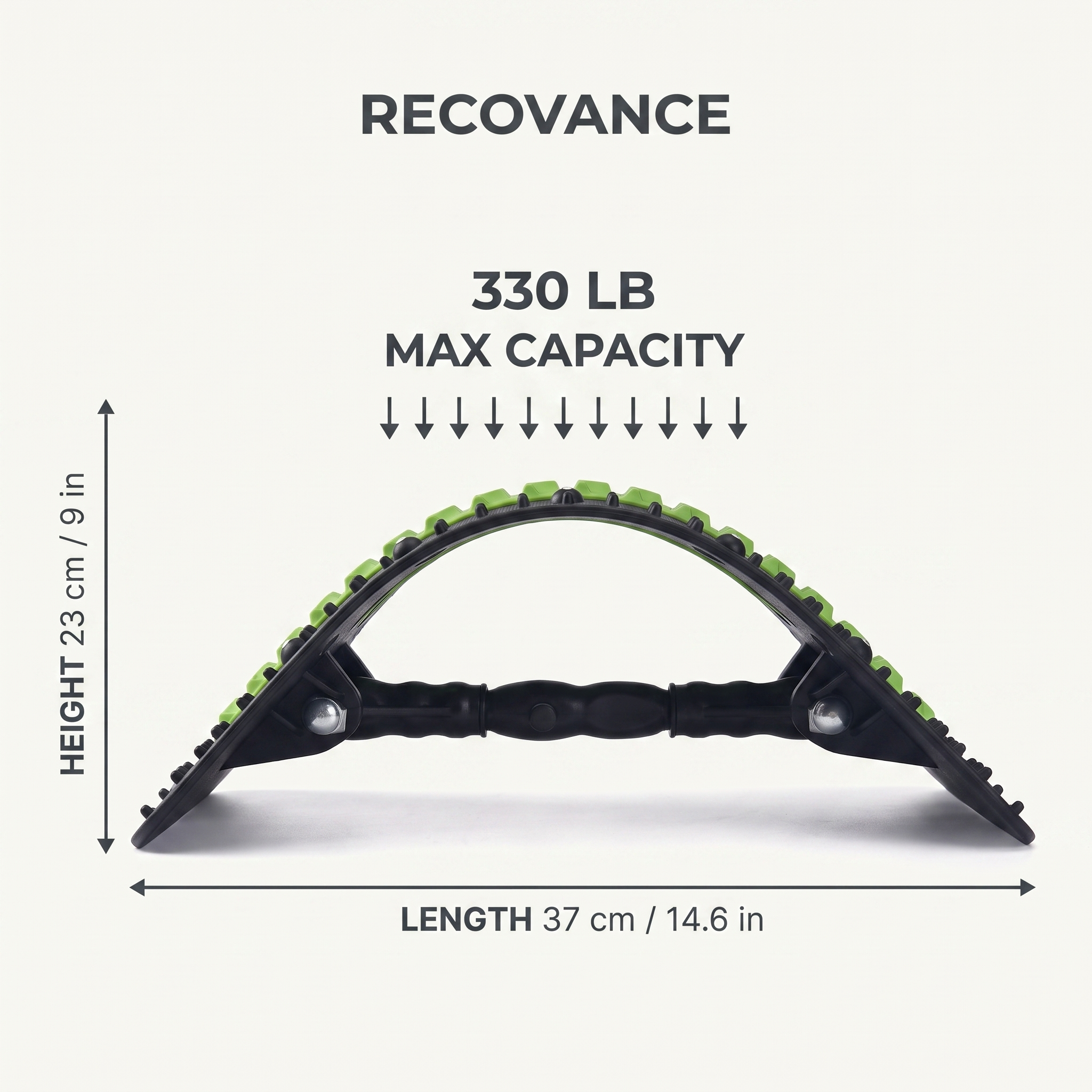 Recovance ArcStretch size 37cm and 330 lb max capacity
